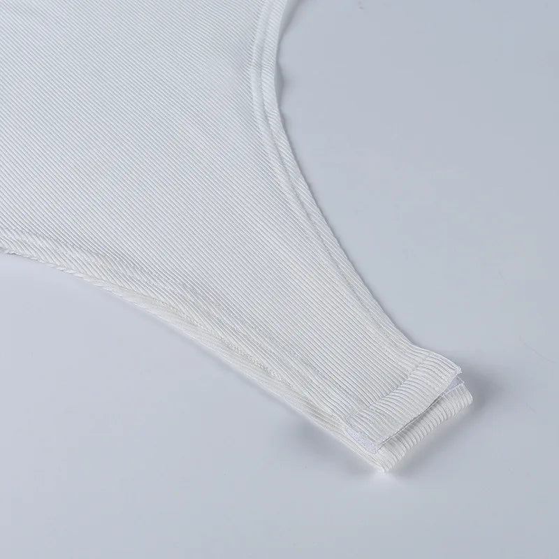 Bodysuit de malha sem mangas