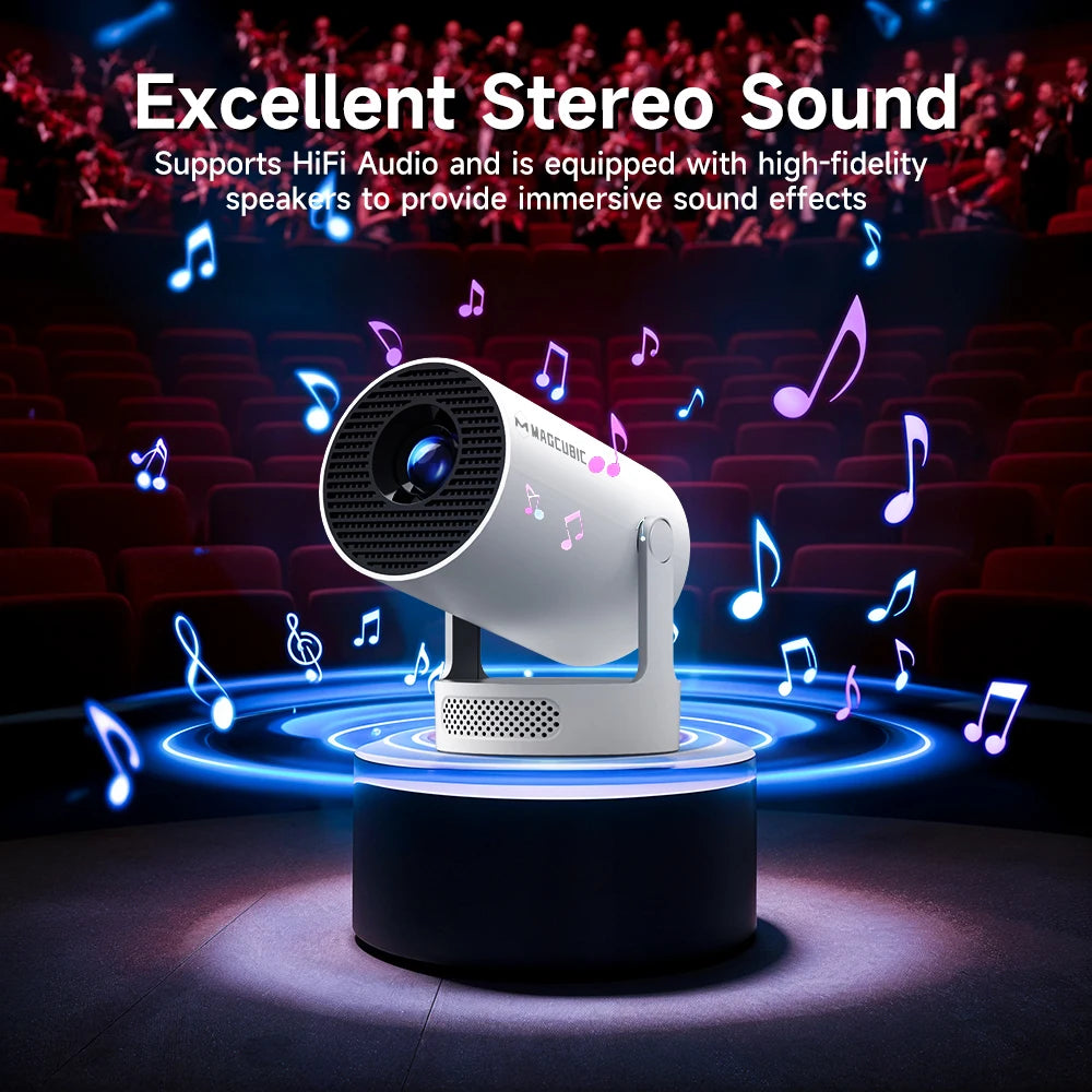 Projector de imagem 4K 11 260 ANSI Dual WIFI Allwinner H713 BT5.0 1280*720P Cinema portável HY300 Pro +
